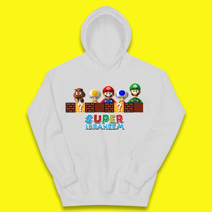Personalised Super Mario Game Series Your Name Mario Bros Luigi Toad Mega Goomba Mario Kids Hoodie