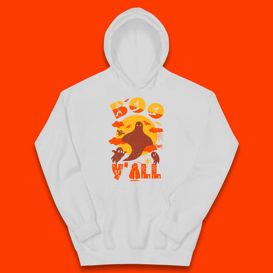 Halloween Boo Y'all Hey Boo Funny Spooky Halloween Party Kids Hoodie