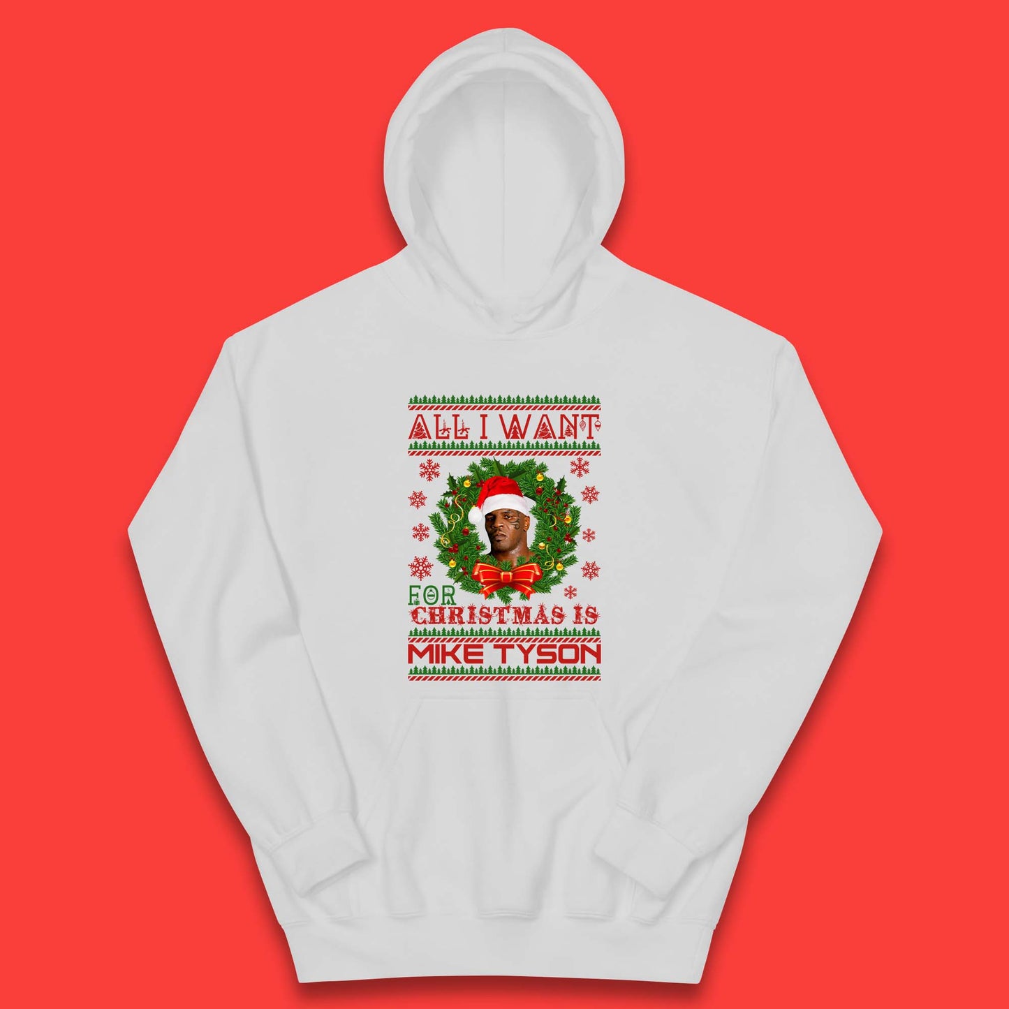 Mike Tyson Christmas Kids Hoodie