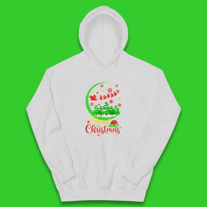 merry christmas santa trees hoodie