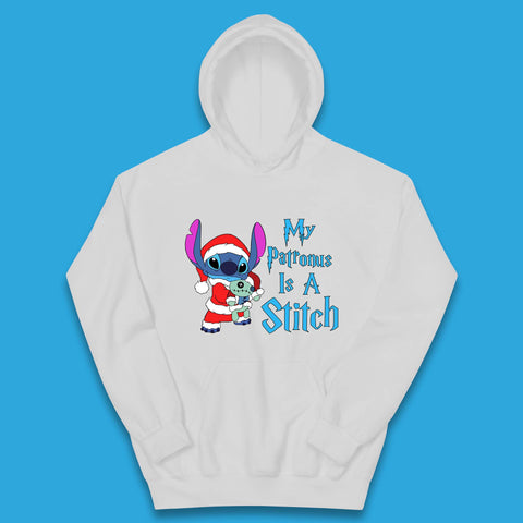 My Patronus Is A Stitch Disney Christmas Santa Stitch And Scrump Xmas Lilo And Stitch  Kids Hoodie