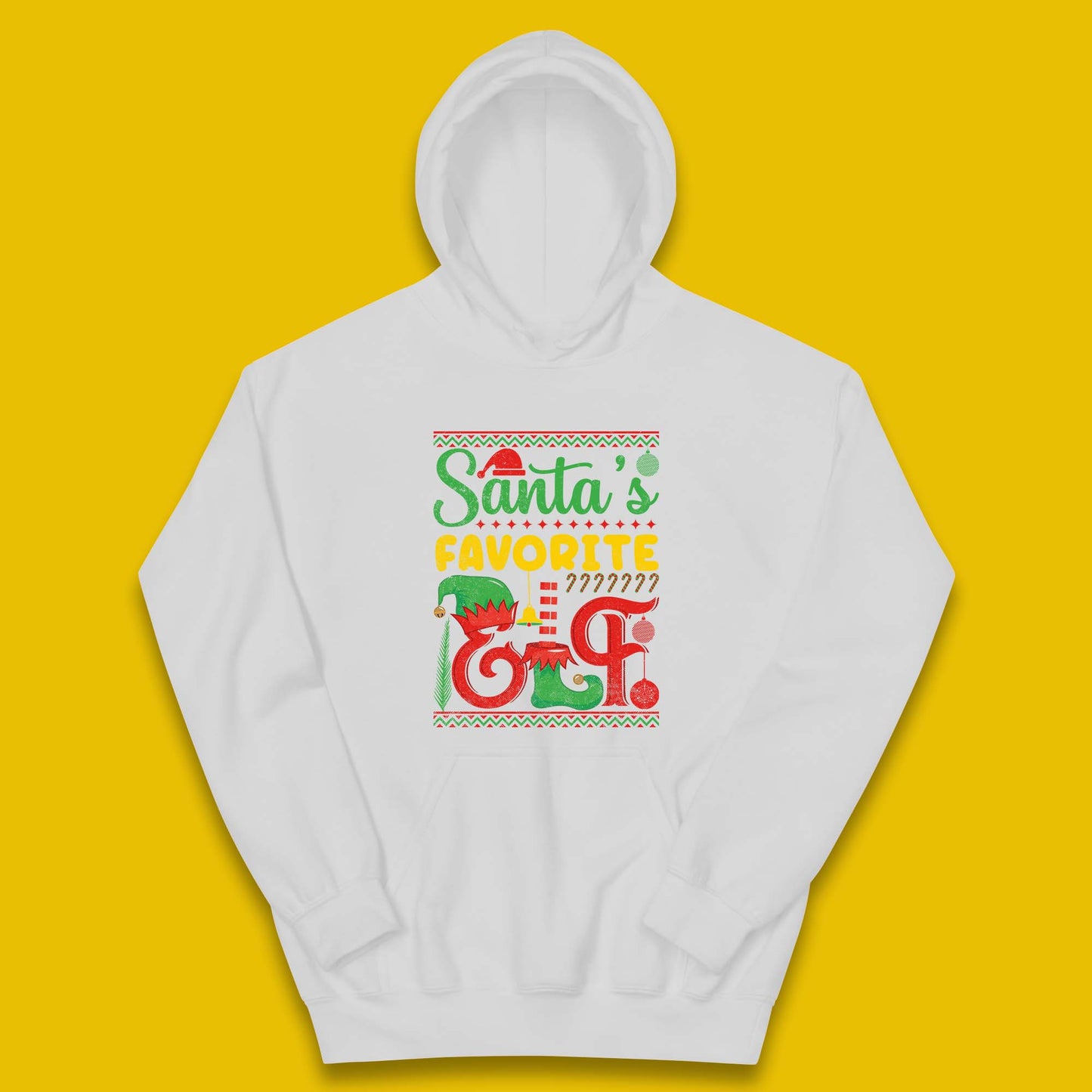 christmas santas favorite elf costume hoodie