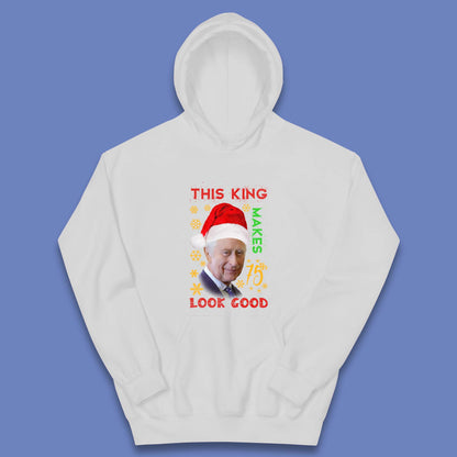 King Charles III Christmas Kids Hoodie