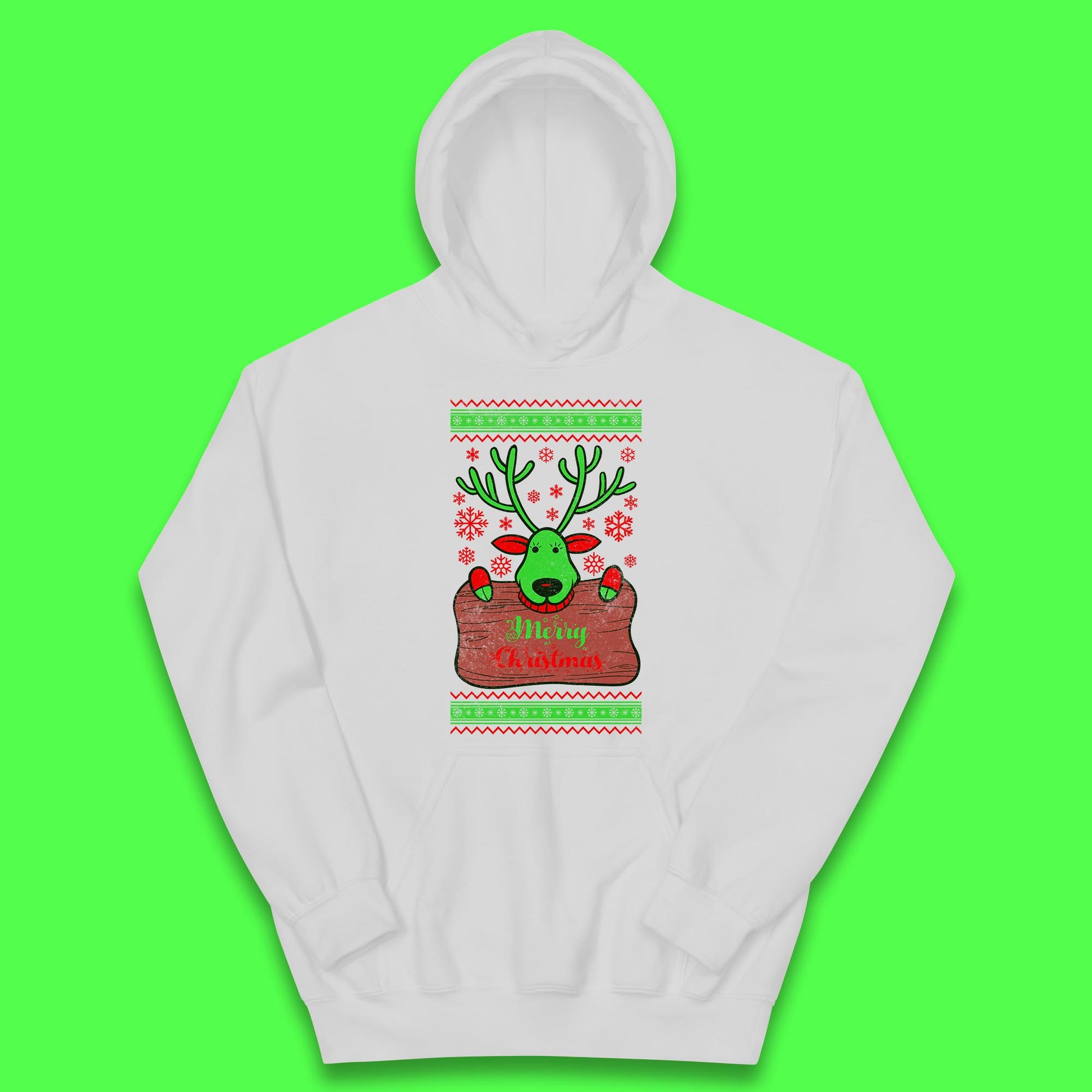 merry christmas reindeer hoodie