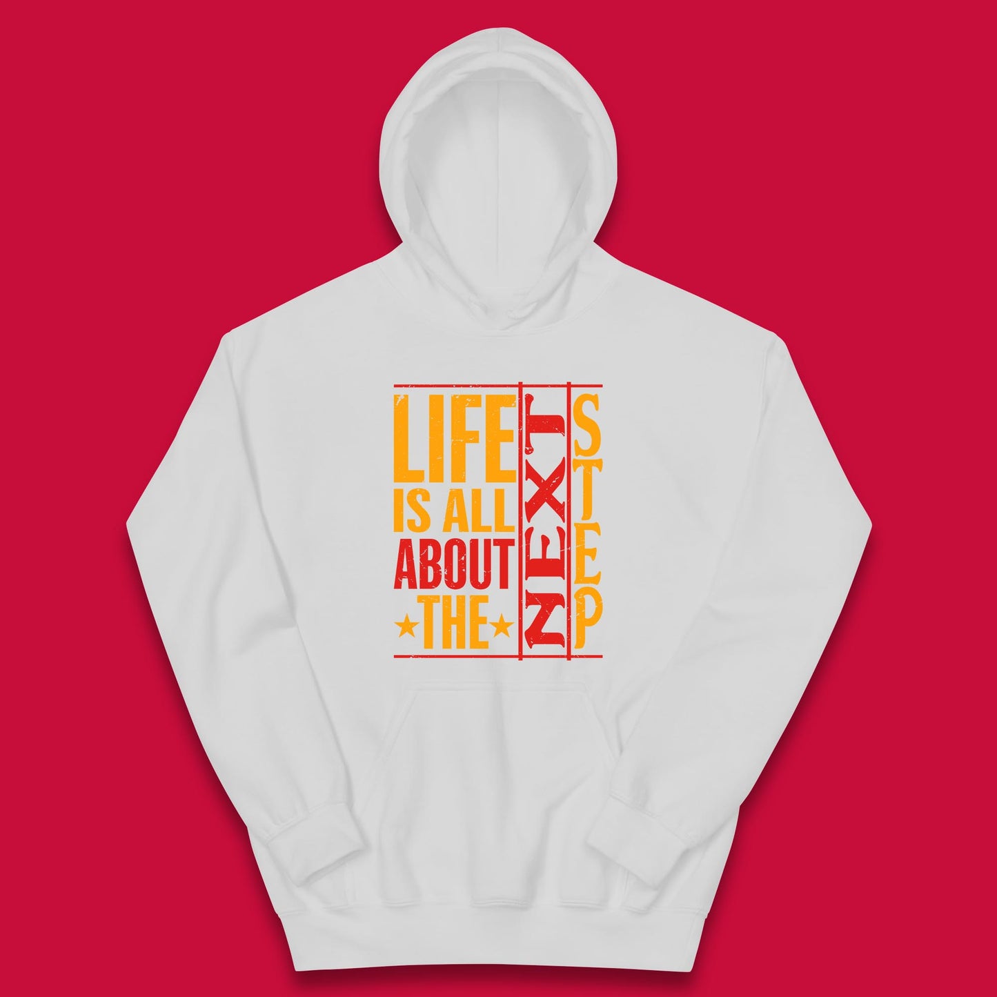 Life Is All About The Next Step Motivational Quote Gift Kids Hoodie