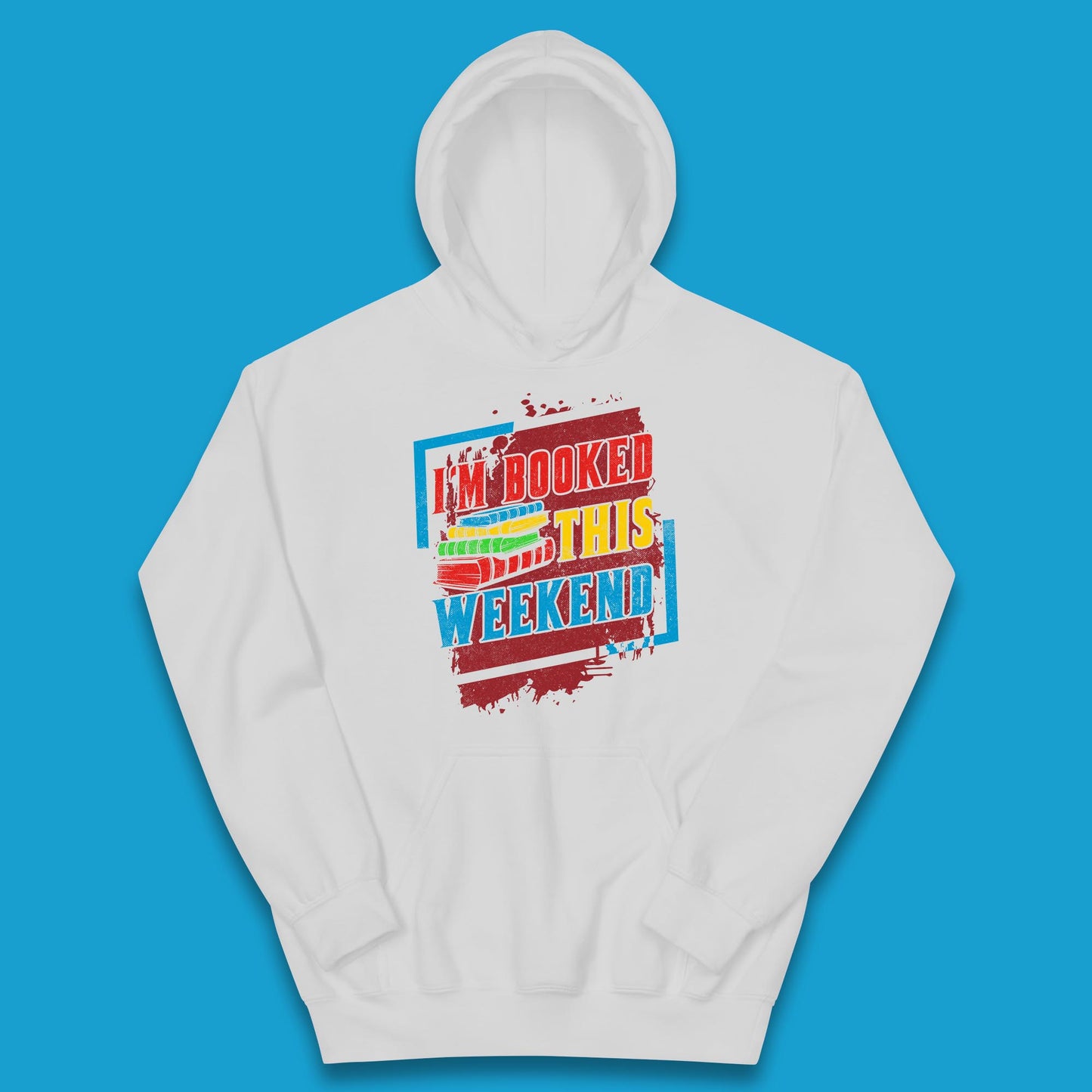 I'm Booked This Weekend Retro Book Lover Book Vibes Reading Librarian Kids Hoodie