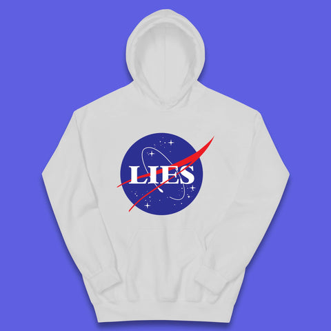 NASA Lies Logo Parody Kids Hoodie