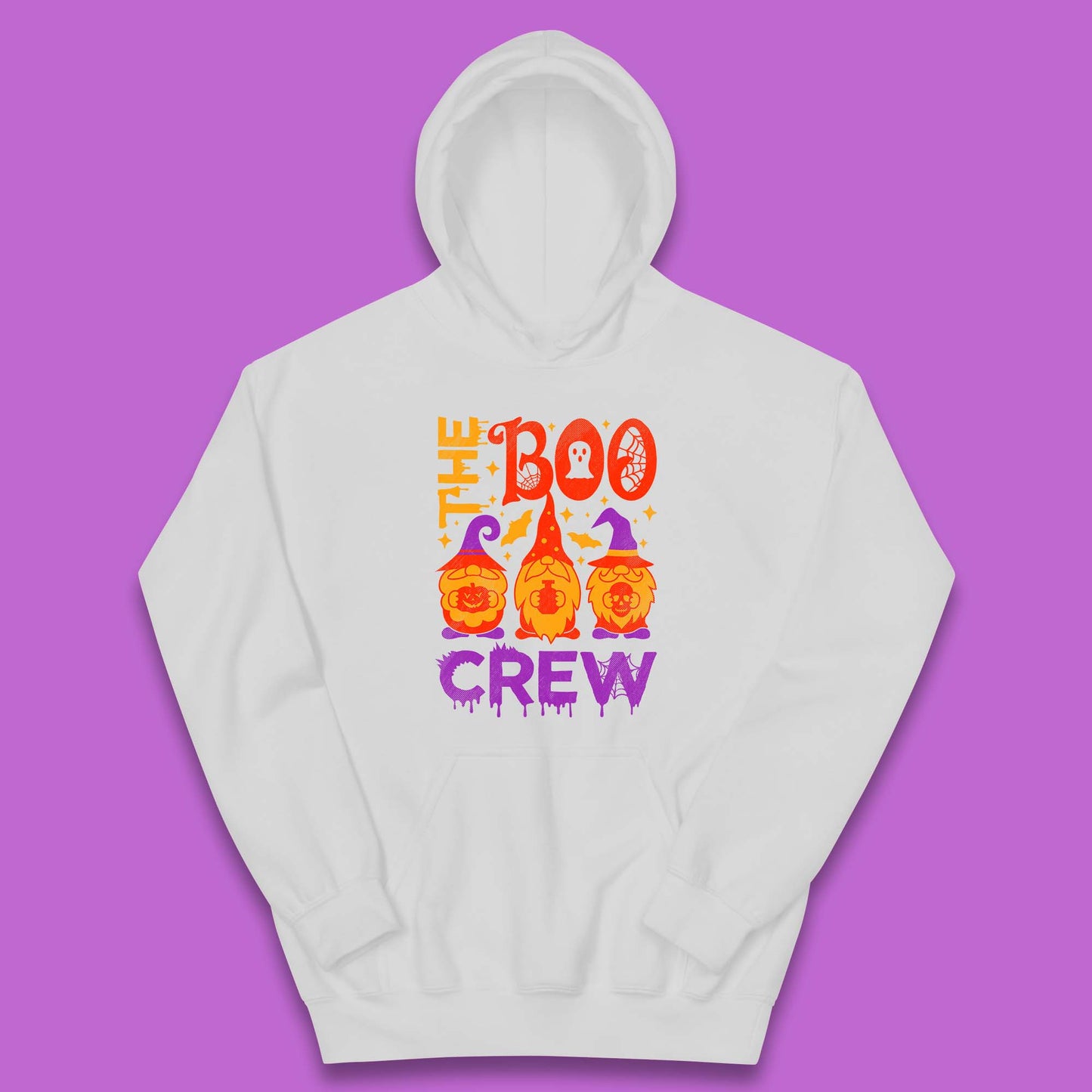 The Boo Crew Halloween Gnomes Squad Horror Scary Spooky Matching Costume Kids Hoodie