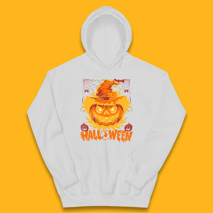 Halloween Scary Pumpkin Face Jack O Lantern Horror Halloween Night Kids Hoodie