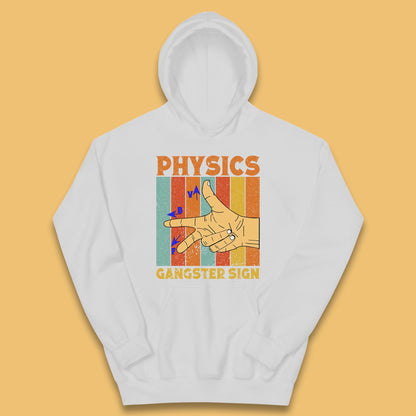 Physics Gangster Sign  Right Hand Rule Funny Parody Science Scientist Kids Hoodie