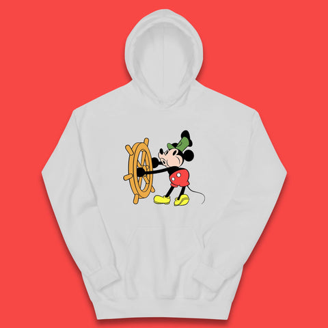Classic Disney Mickey Mouse Steamboat Willie Disneyland Magic Kingdom Trip Kids Hoodie