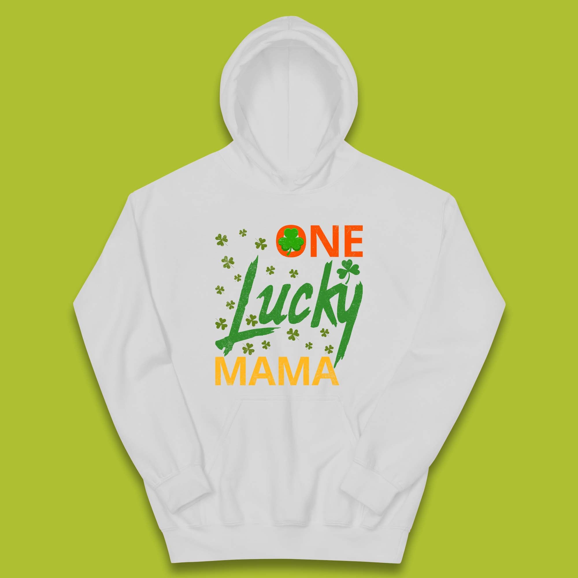 One Lucky Mama Patrick's Day Kids Hoodie