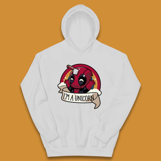 I'm A Unicorn Funny Deadpool Rainbow Colors Marvel Avengers Superhero Fictional Character Kids Hoodie