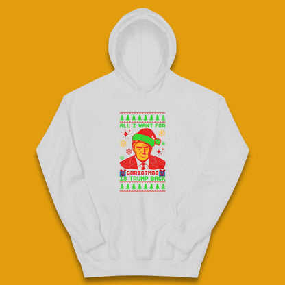 Trump Back Christmas Kids Hoodie