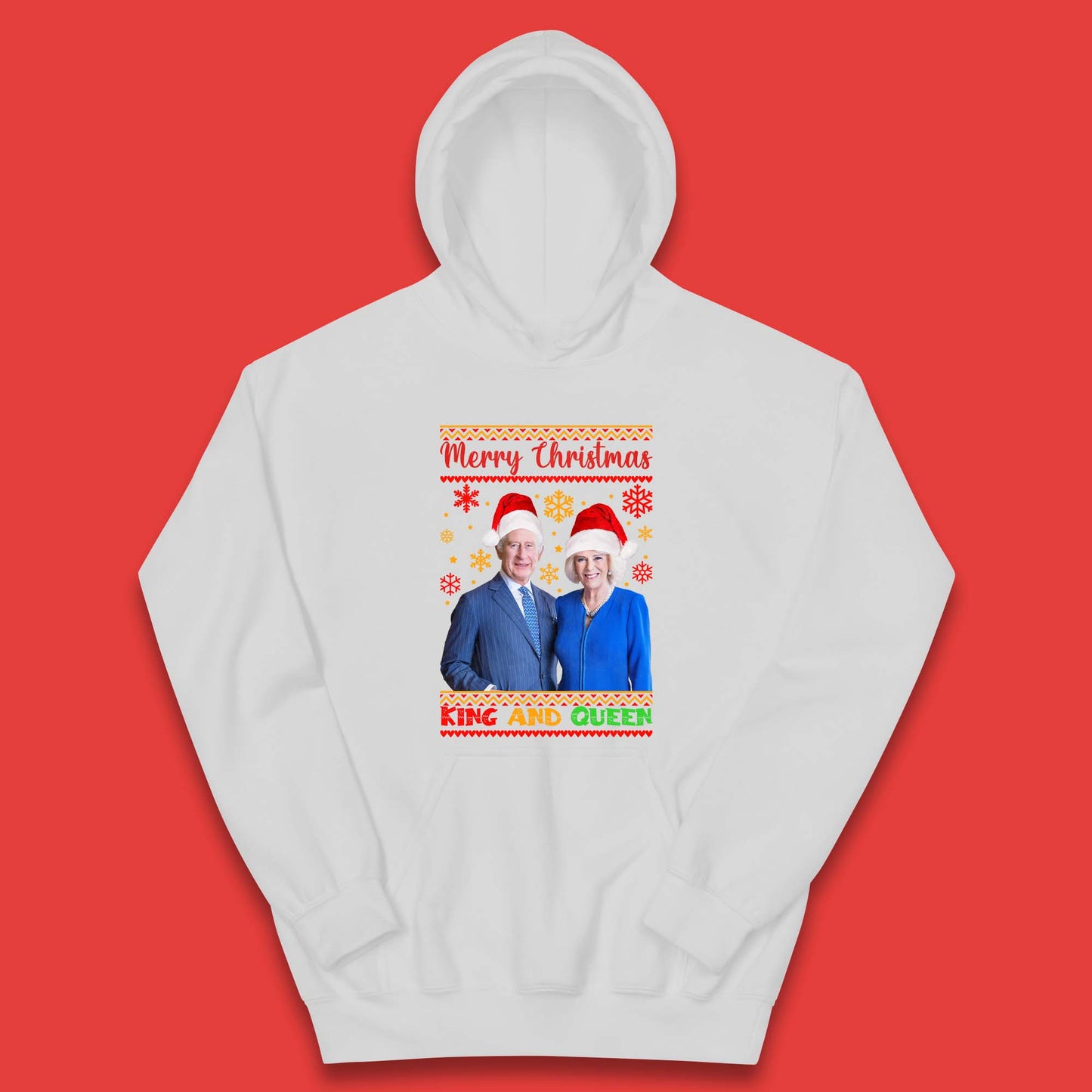 King And Queen Christmas Kids Hoodie