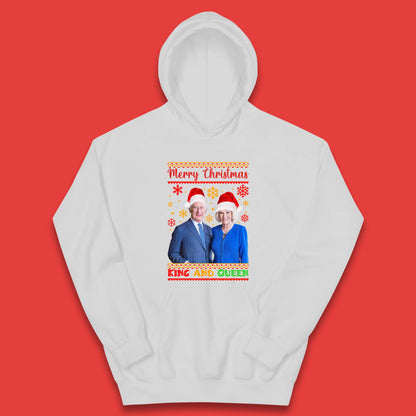 King And Queen Christmas Kids Hoodie