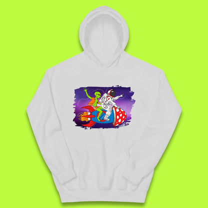 Alien & Astronaut Rocket Ship Kids Hoodie