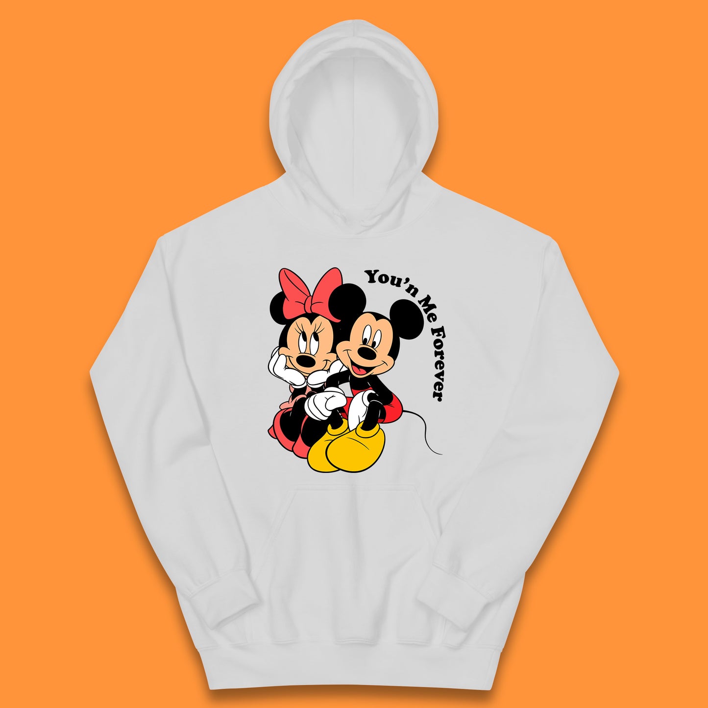 You'n Me Forever Disney Mickey & Minnie Mouse Disneyland Cartoon Characters Disney World Walt Disney Kids Hoodie