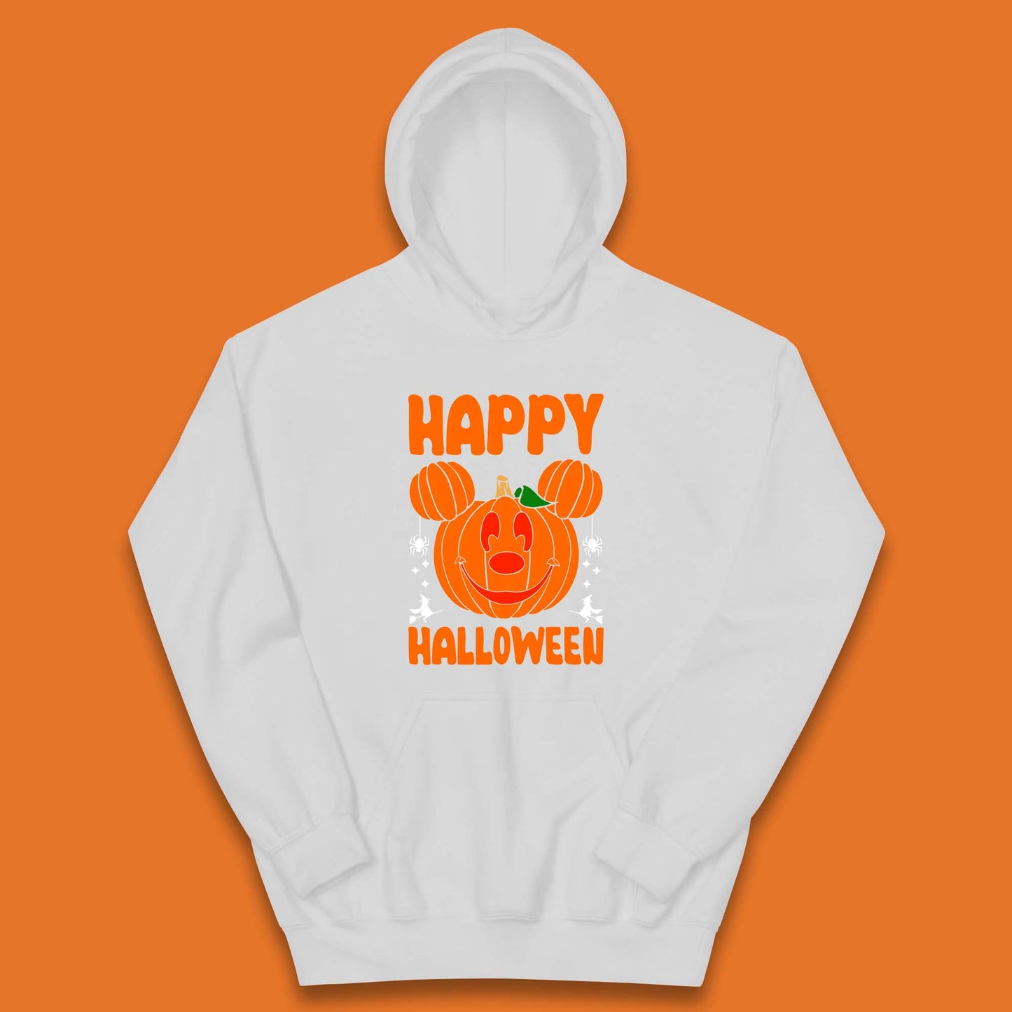 Happy Halloween Disney Mickey Mouse Jack-o-lantern Pumpkin Face Horror Scary Disney Trip Kids Hoodie