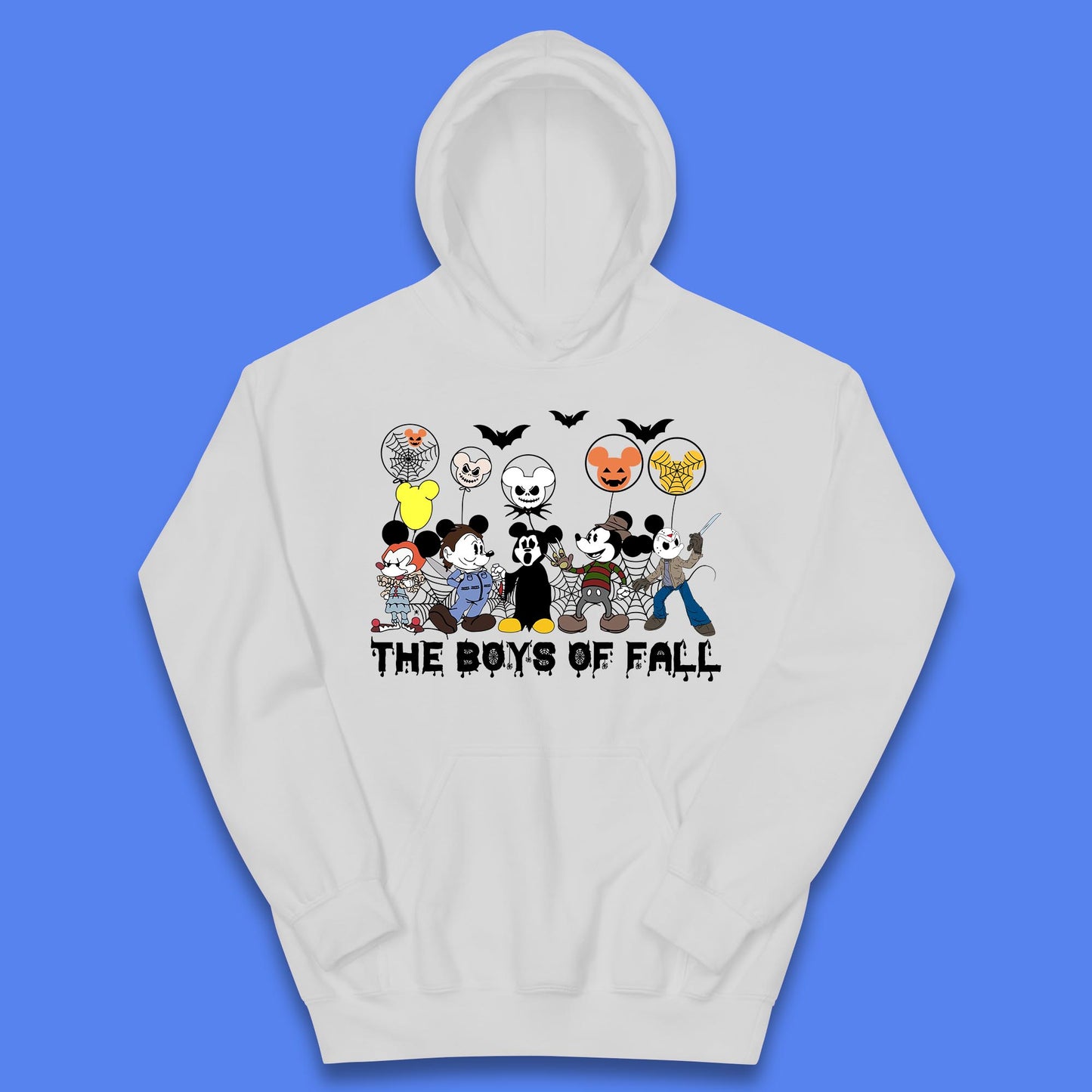 The Boys Of Fall Halloween Disney Mickey Mouse & Friends Horror Movie Characters Kids Hoodie