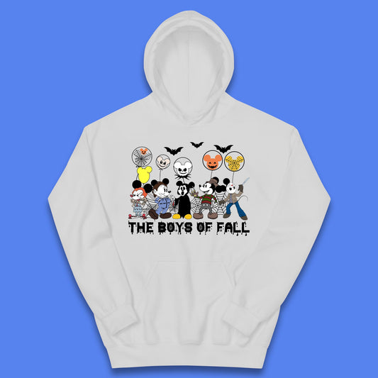 The Boys Of Fall Halloween Disney Mickey Mouse & Friends Horror Movie Characters Kids Hoodie