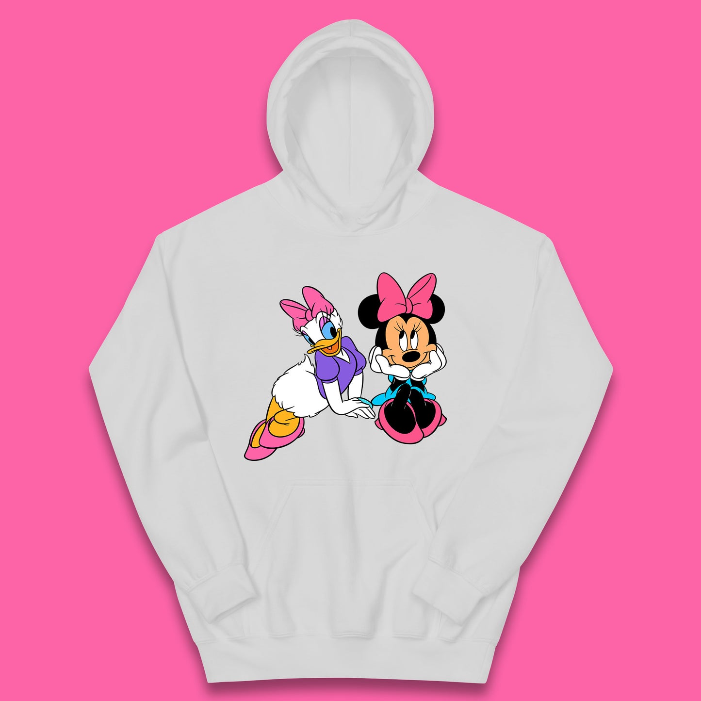 Cute Disney Minnie Mouse and Daffy Duck Best Friends Magic Kingdom Holiday Disney Best Friends Cartoon Character Disneyland Vacation Trip Kids Hoodie