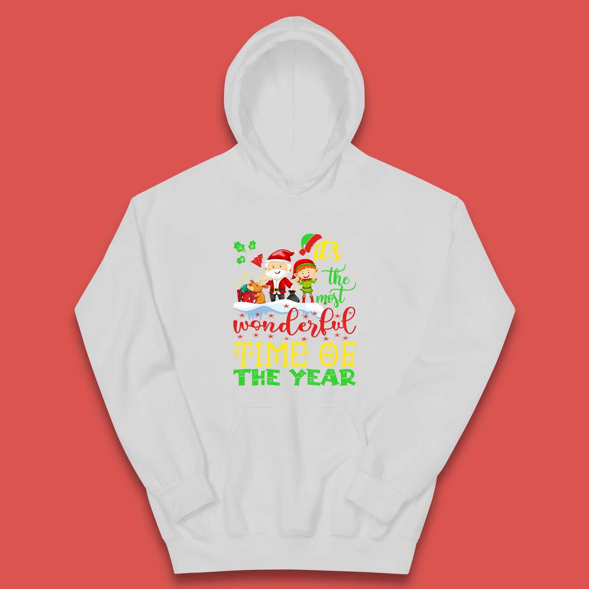 santa reindeer and elf hoodie