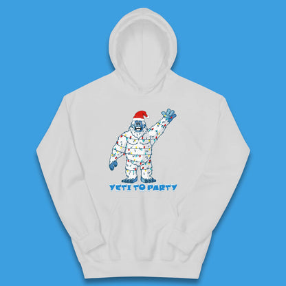 Yeti To Party Christmas Kids Hoodie