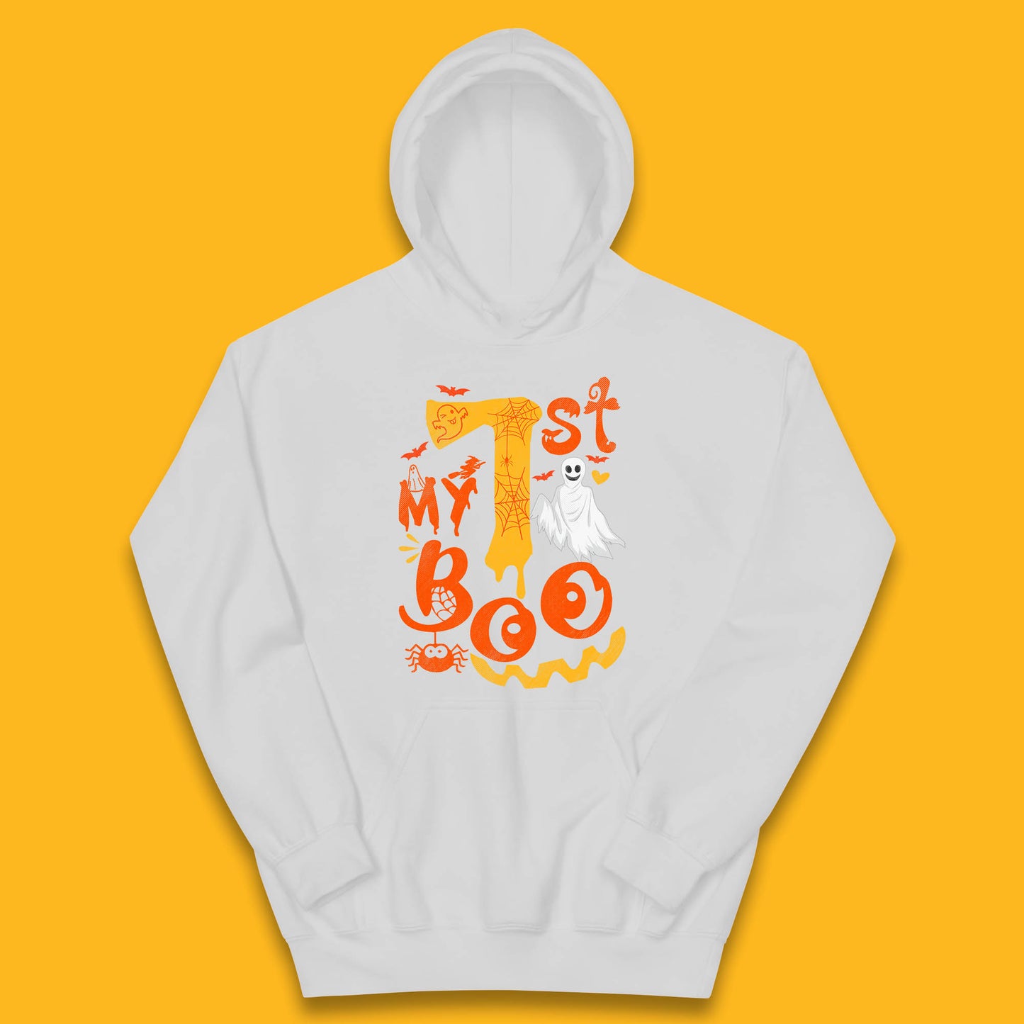 My 1st Boo Halloween Horror Scary Boo Ghost Creepy Spooky Season Kids Hoodie