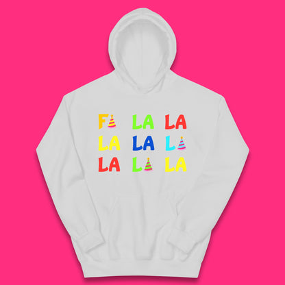 fa la la la christmas song kids hoodie