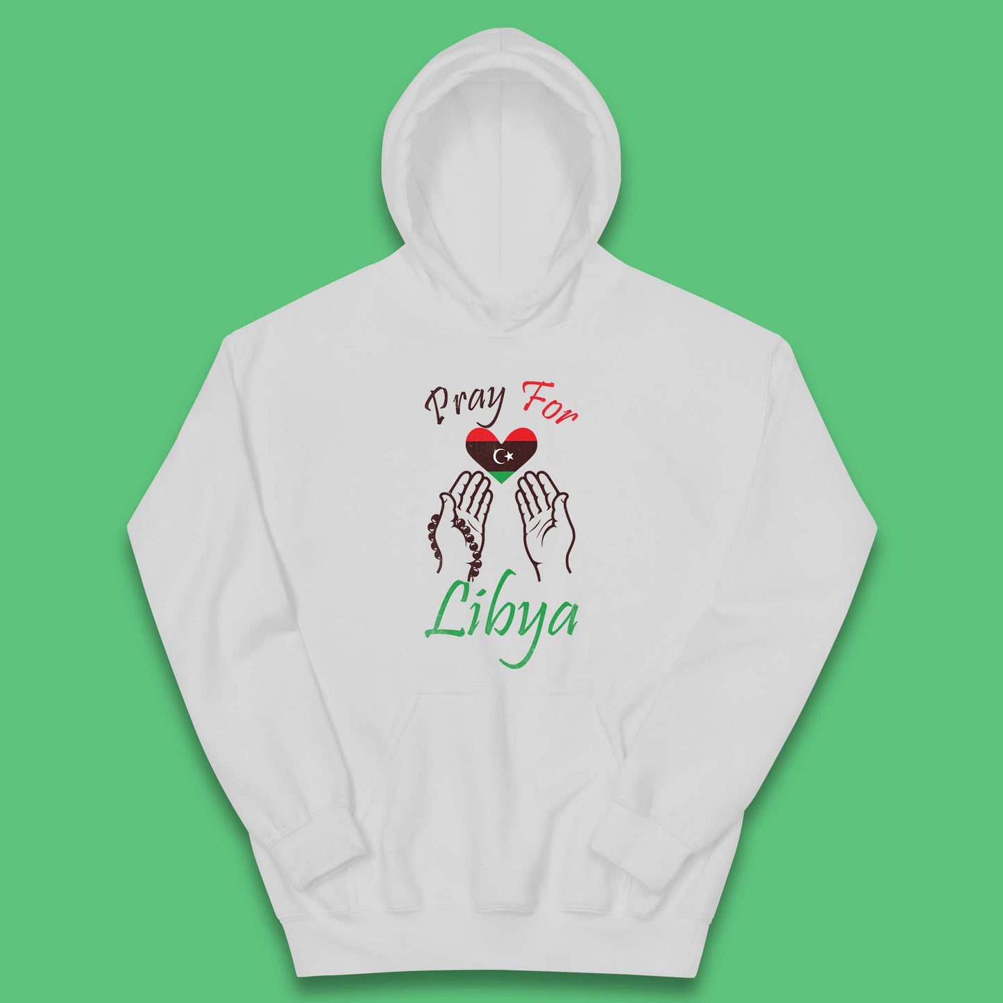 Pray For Libya Help Libya Flood Solidarity Stand With Libya Kids Hoodie