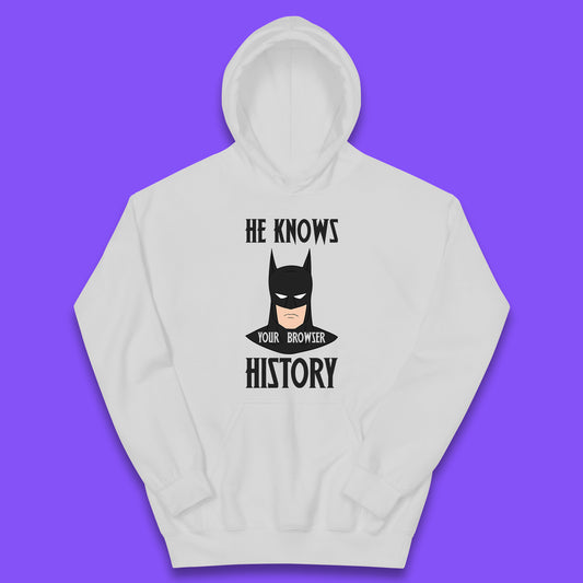 Batman He Knows Your Browser History DC Comics Superhero Comic Book Character Kids Hoodie