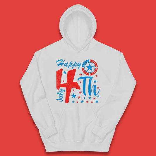 Happy 4th July United States Of America Independence Day Patriotic Celebration Fourth Of July Kids Hoodie