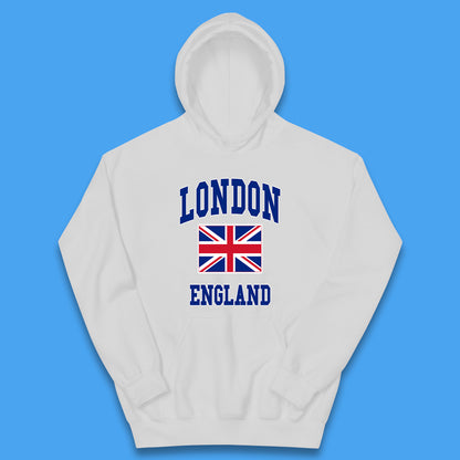 London England Flag Great Britain United Kingdom Uk Union Jack Souvenir British Flag Kids Hoodie