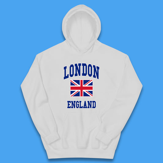 London England Flag Great Britain United Kingdom Uk Union Jack Souvenir British Flag Kids Hoodie