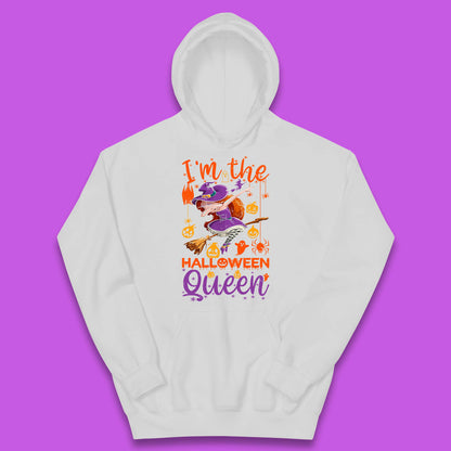 I'm The Halloween Queen Dabbing Witch Pumpkin Season Funny Dab Dance Witch Kids Hoodie