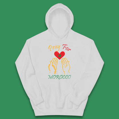Pray For Morocco Stay Strong Morocco Earthquake Support Kids Hoodie
