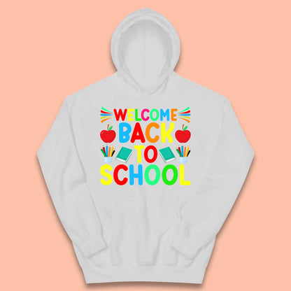 Welcome Back To School Happy First Day Of School Western School Kids Hoodie
