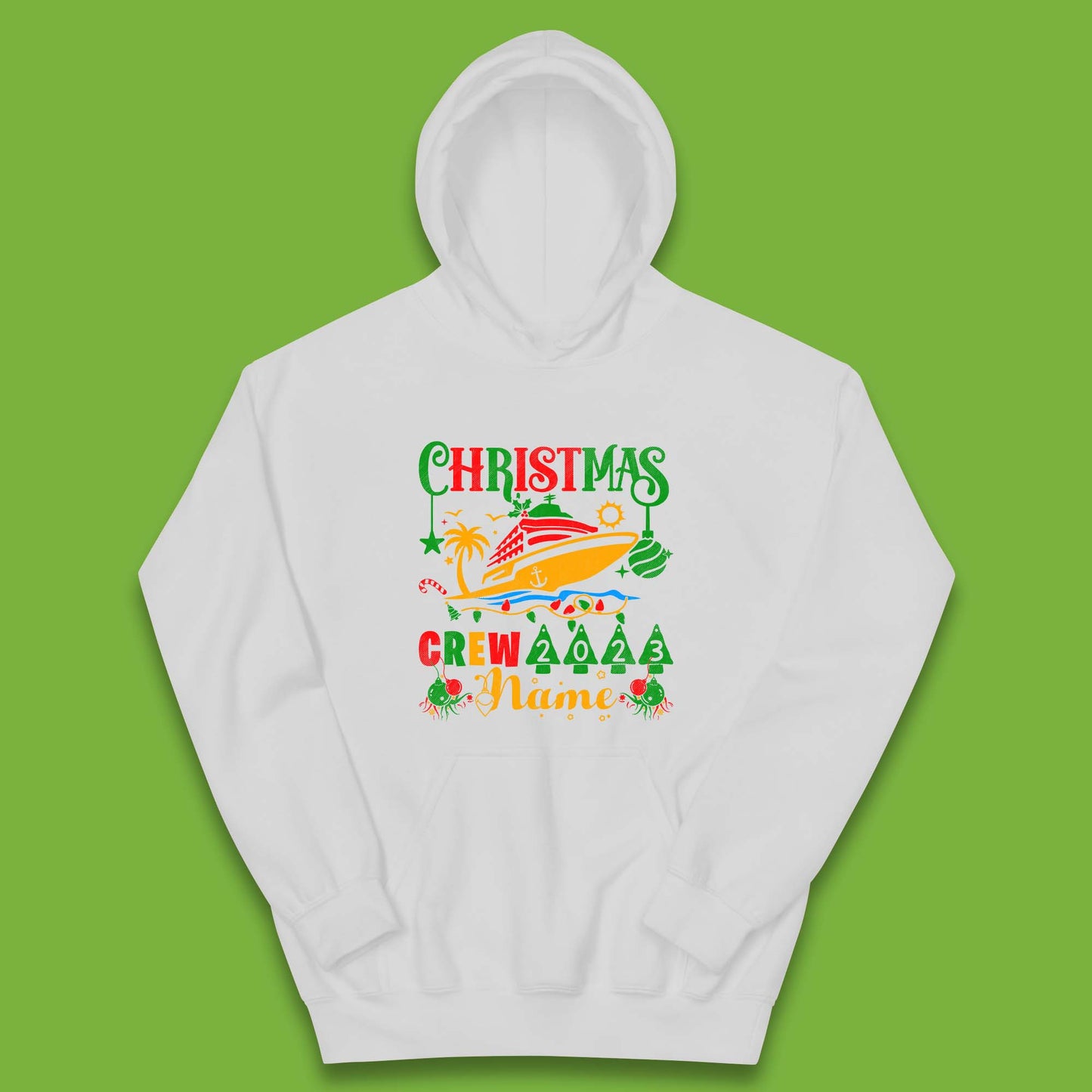 Personalised Cruise Crew Christmas Kids Hoodie