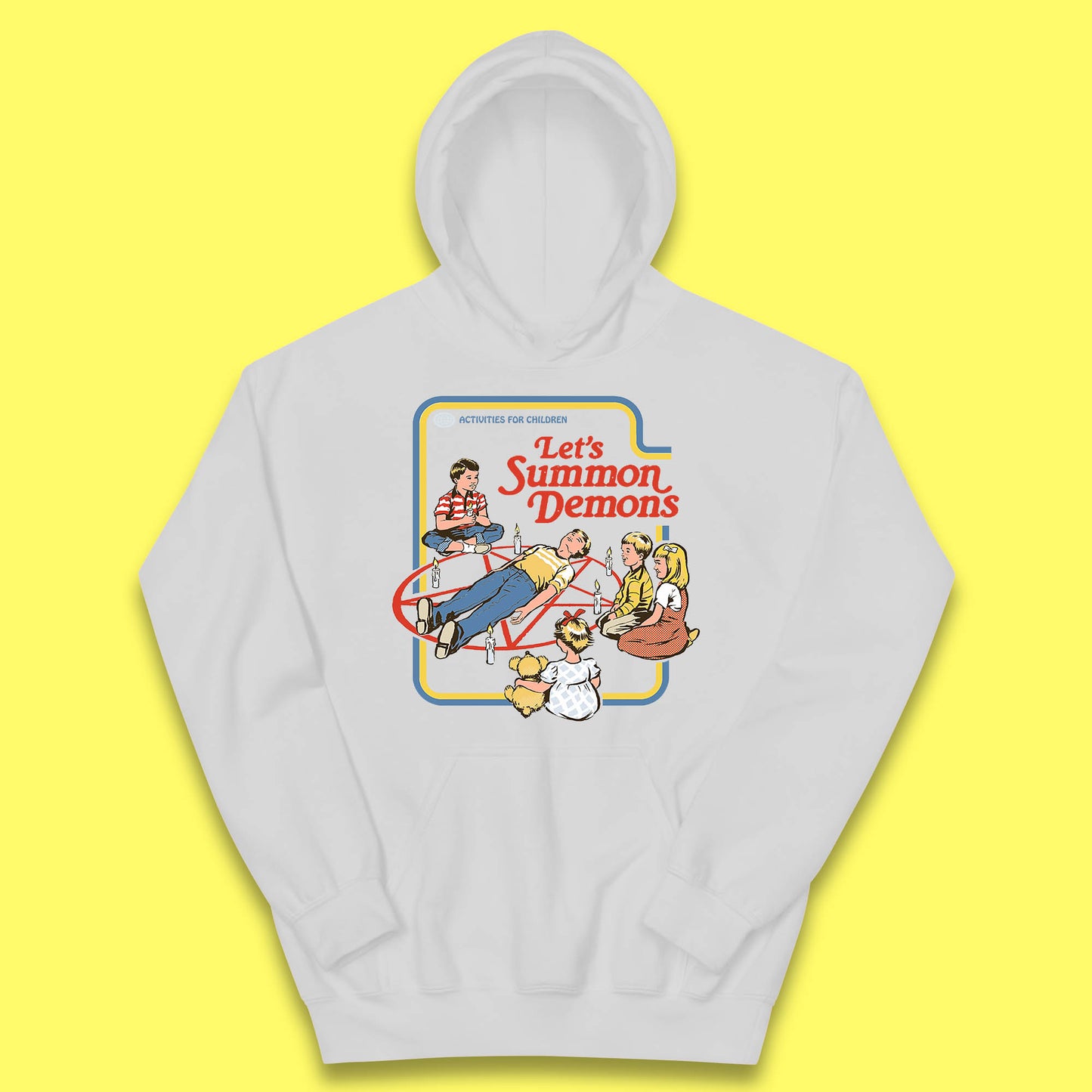 Let's Summon Demons Creepy Incantation Halloween Comic Funny Dark Humor Kids Hoodie