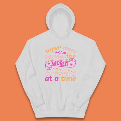 Super Mom Saving The World Kids Hoodie
