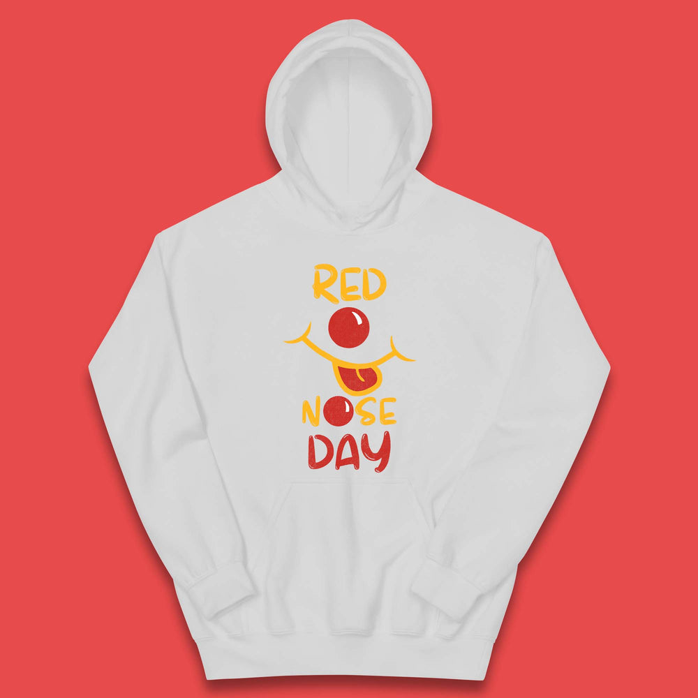 Red Nose Day Smiley Face Kids Hoodie