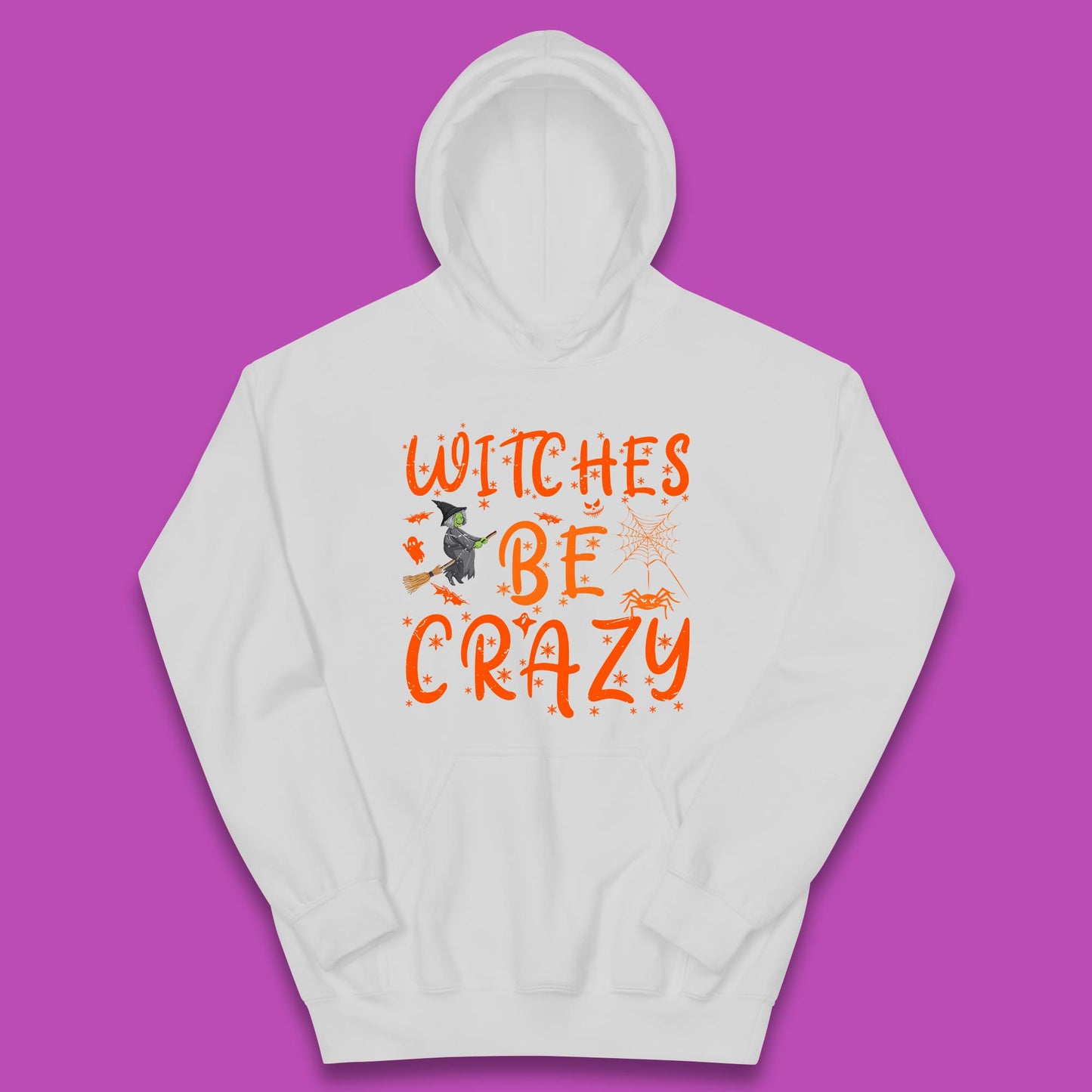 Witches Be Crazy Halloween Basic Witch Witches Be Trippin Witchy Halloween Quote Kids Hoodie