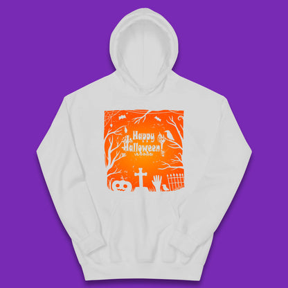 Happy Halloween Witch Hand Cross Sign Scary Pumpin Spooky Terrific Halloween Night Kids Hoodie