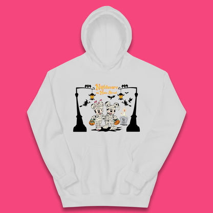Nightmare On Main Street Disney Halloween Mickey Minnie Mouse Mummy Disneyland Trip Kids Hoodie