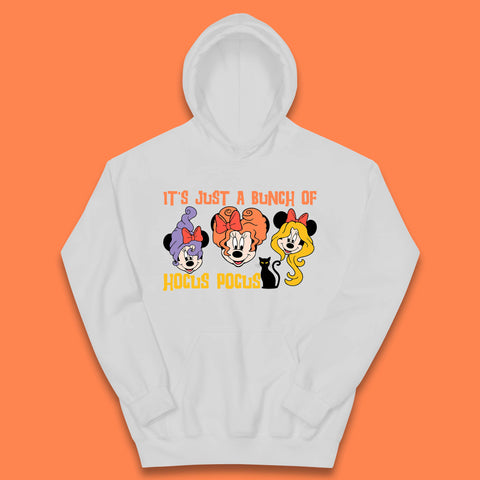 It's Just A Bunch Of Hocus Pocus Halloween Witches Minnie Mouse & Friends Disney Trip Kids Hoodie