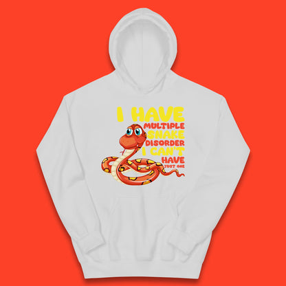 I Have Multiple Snake Disorder I Can't Have Just One Funny Snake Lover Kids Hoodie