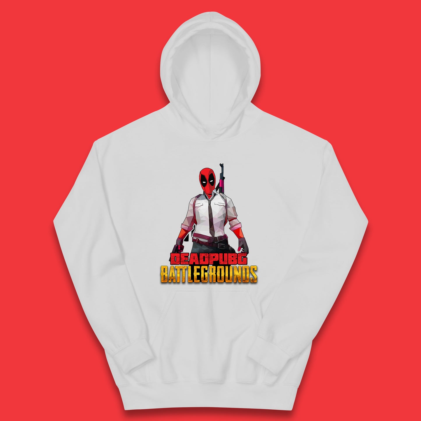 Deadpubg Battlegrounds Deadpool FPS Comic PUBG PlayerUnknown'S Battlegrounds Inspired Parody Gaming Kids Hoodie