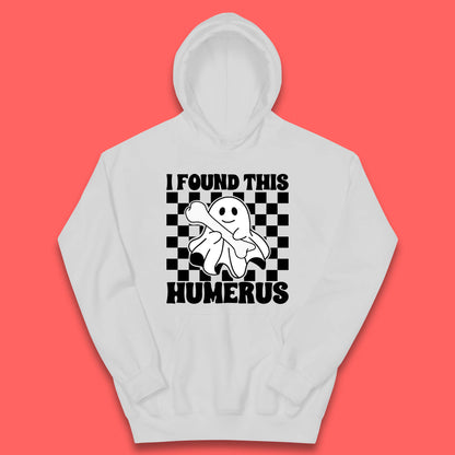 I Found This Humerus Halloween Bone Joke Funny Ghost Halloween Costume Kids Hoodie
