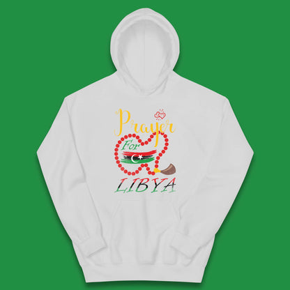 Prayer For Libya Help Libya Flood Solidarity Stand With Libya Kids Hoodie